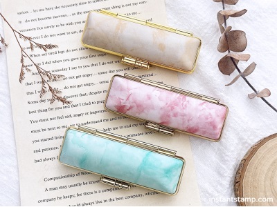 【柔霧石紋印鑑盒．3色】